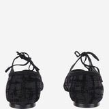 BALLERINE IN RETE E PELLE AW26MARFLBLAFL BLACK ARTEANA 