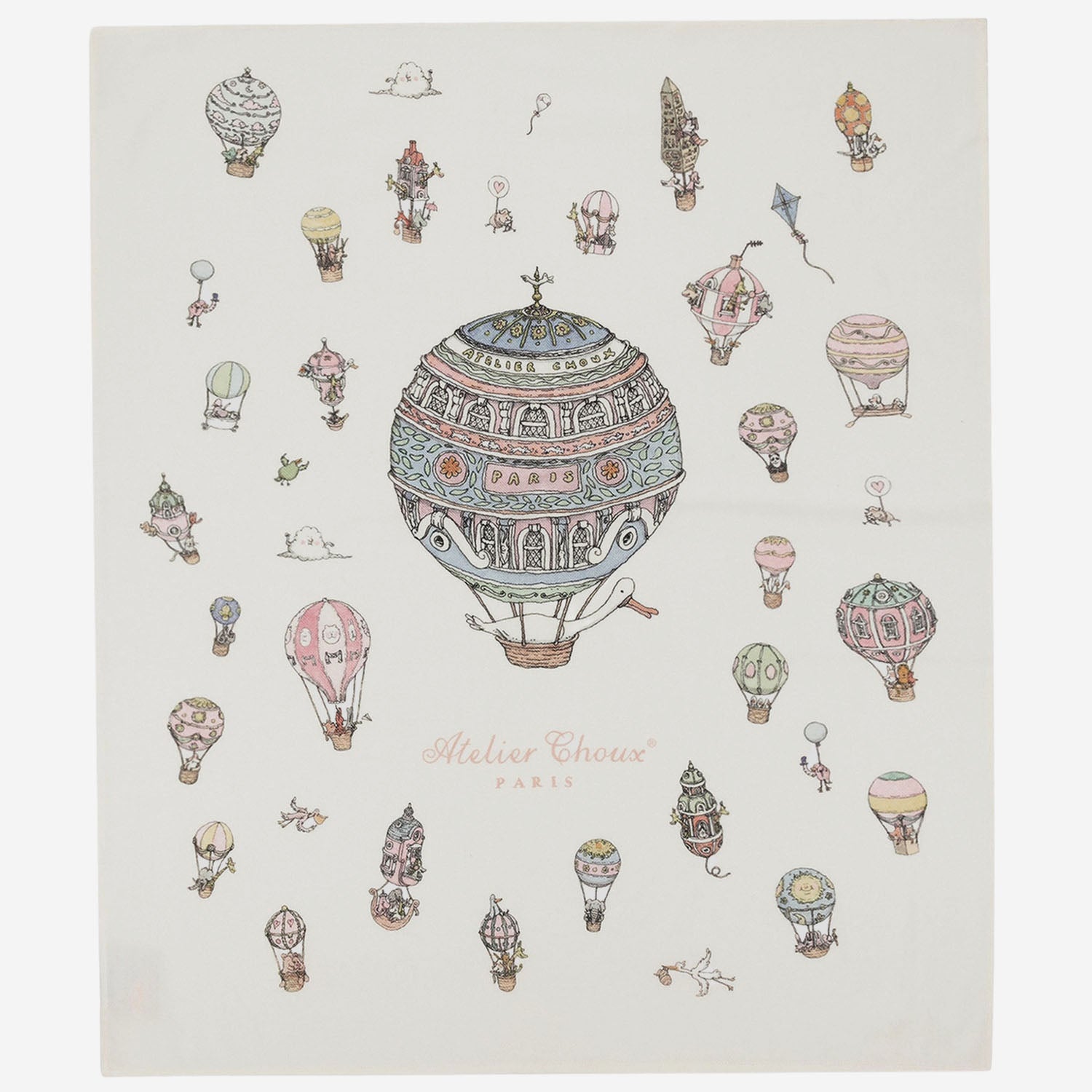 COPERTINA HOT AIR BALLOONS IN LANA E CASHMERE CBCWHABAB MULTI ATELIER CHOUX KIDS 