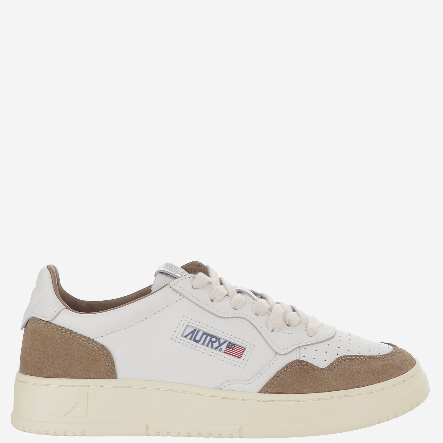 SNEAKERS MEDALIST LOW IN PELLE AULMFT17 SOFLEASUEWHTTABACCO AUTRY 