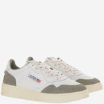 SNEAKERS MEDALIST LOW IN PELLE AULMFT21 SOFLEASUEWHTSMOKEDGRN AUTRY 