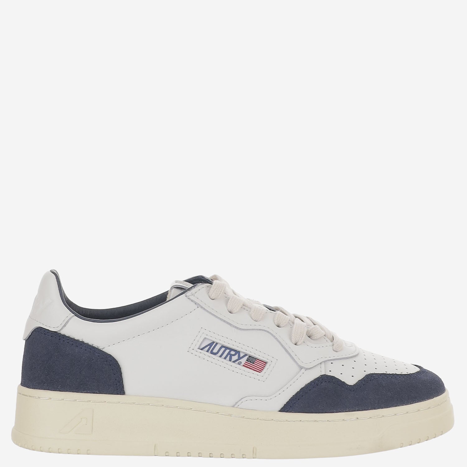 SNEAKERS MEDALIST LOW IN PELLE AULMFT22 SOFLEASUEWHTDENIM AUTRY 