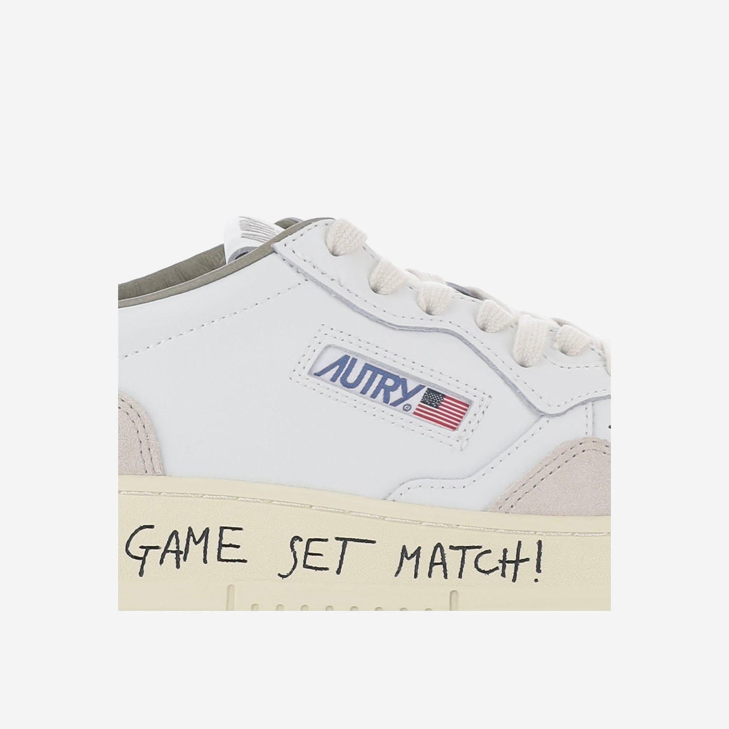 SNEAKERS MEDALIST LOW IN PELLE AULMMA11 MATCHSUEDEWHTCOVGRN AUTRY 