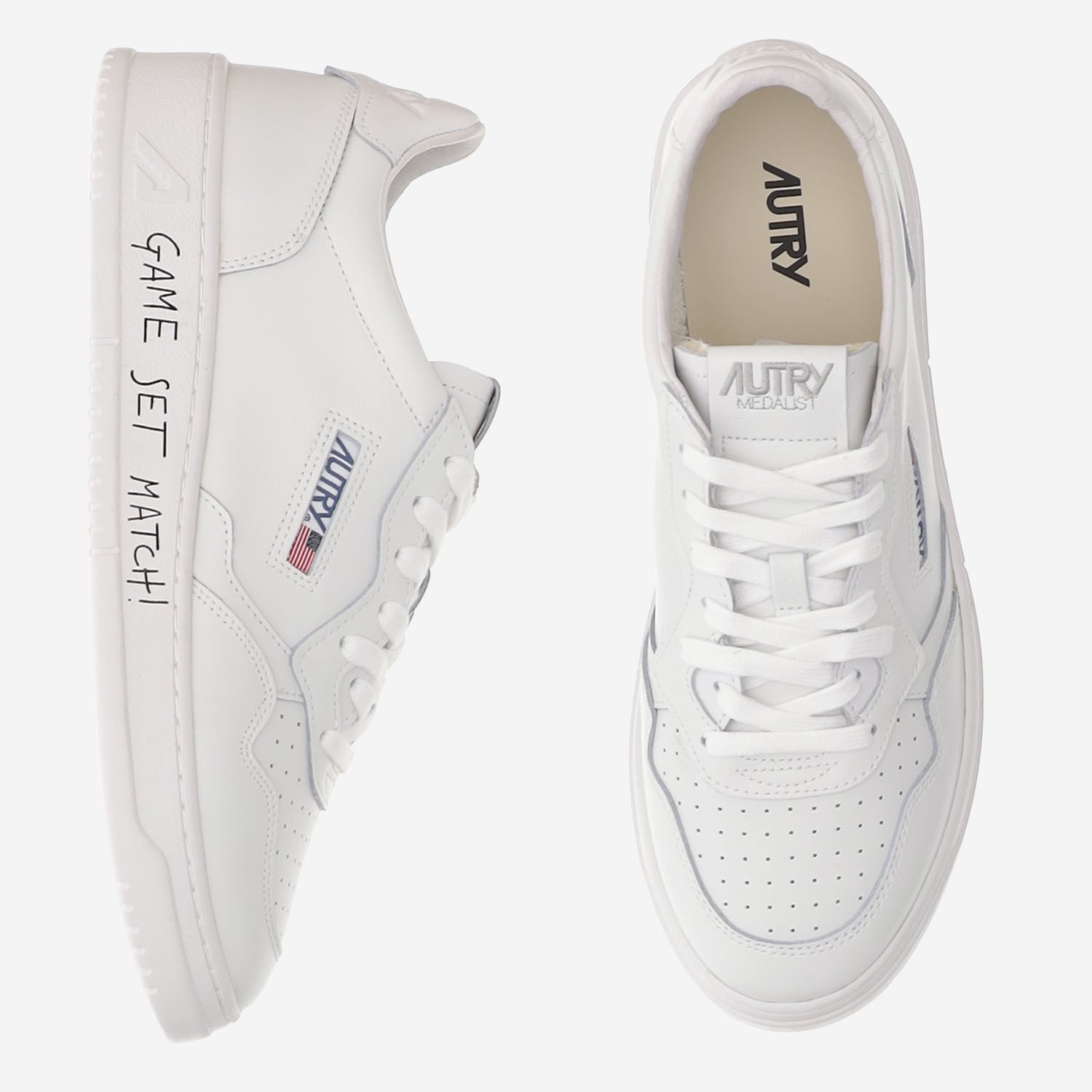 SNEAKERS MEDALIST LOW IN PELLE AULMML08 MATCHLEATTOTALWHT AUTRY 