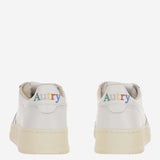 SNEAKERS MEDALIST LOW IN PELLE AULWBG01 LEALEALOGO WHTWHT AUTRY 
