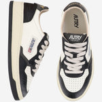 SNEAKERS MEDALIST LOW IN PELLE AULWCZ05 LEATCOPRINTMRSHBLACK AUTRY 