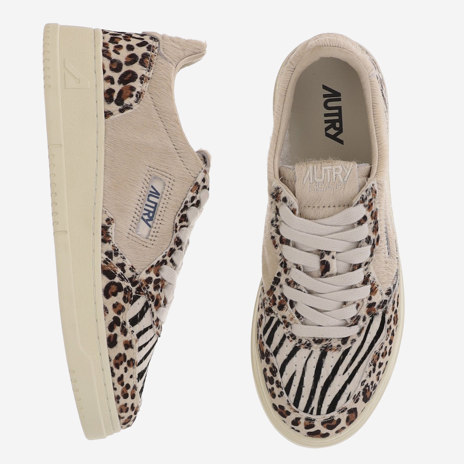 Sneakers medalist low in cavallino AULWJA02 PONYSAFARI LEOZEBRAIVORY AUTRY 
