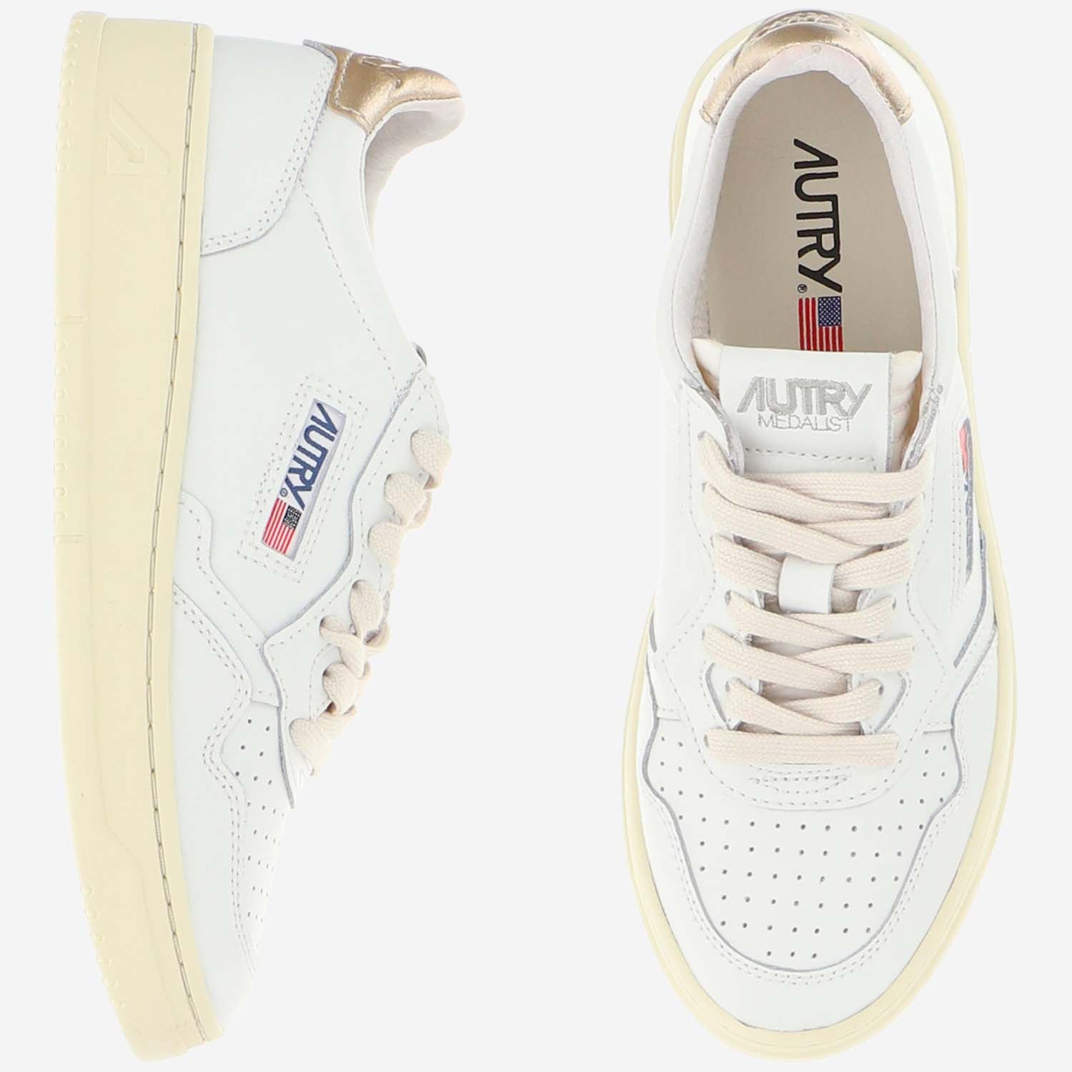 SNEAKERS MEDALIST LOW AULWLL06 LEATLEATWHTGOLD AUTRY 