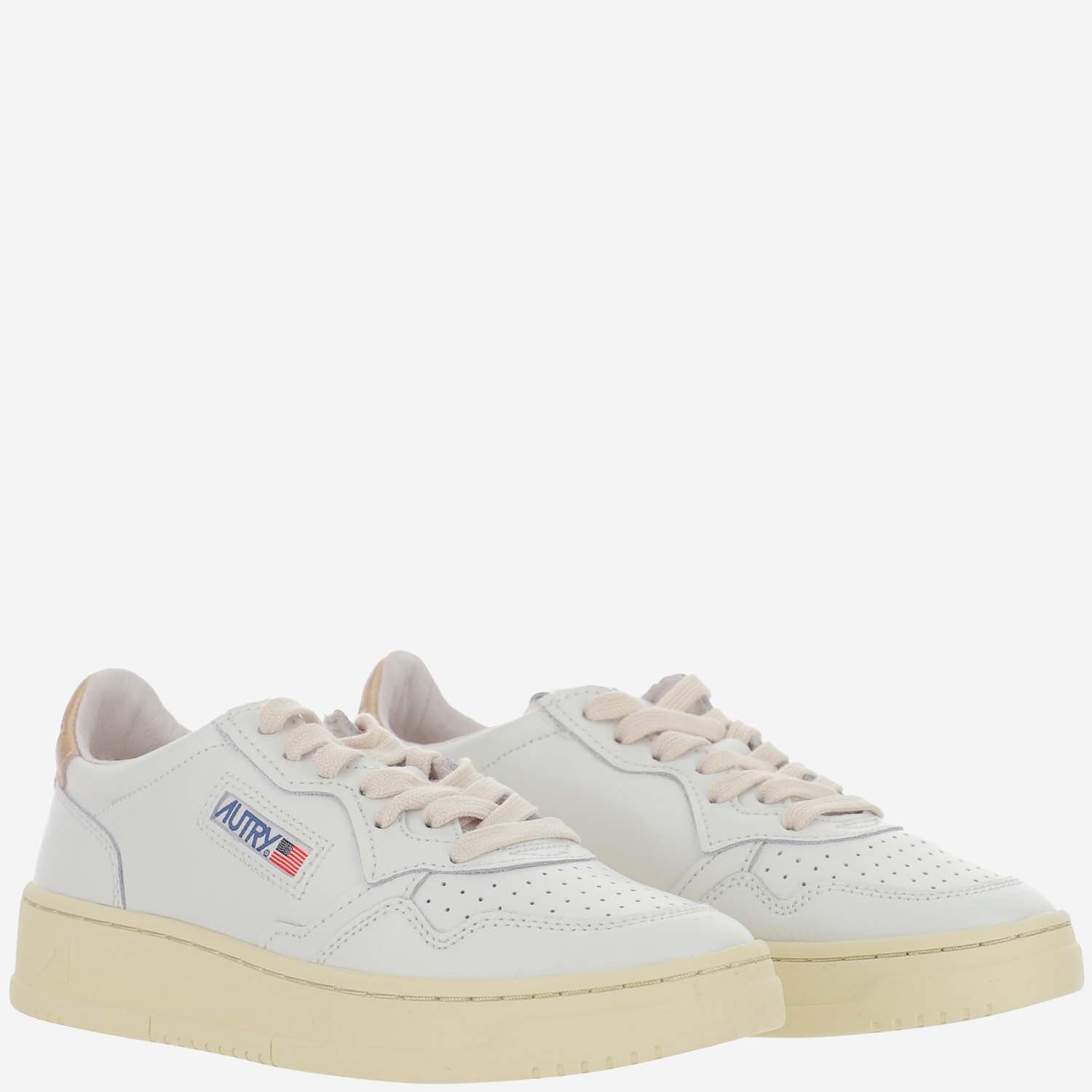 SNEAKERS MEDALIST LOW AULWLL06 LEATLEATWHTGOLD AUTRY 