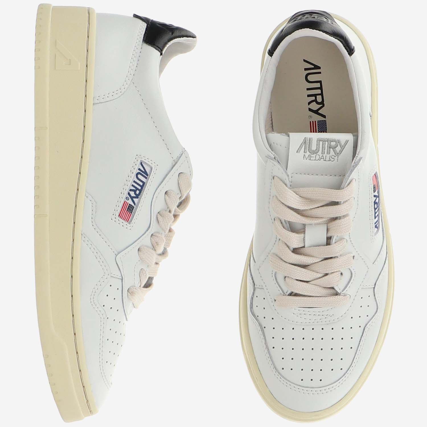 SNEAKERS MEDALIST LOW AULWLL22 LEATLEAT WHTBLACK AUTRY 