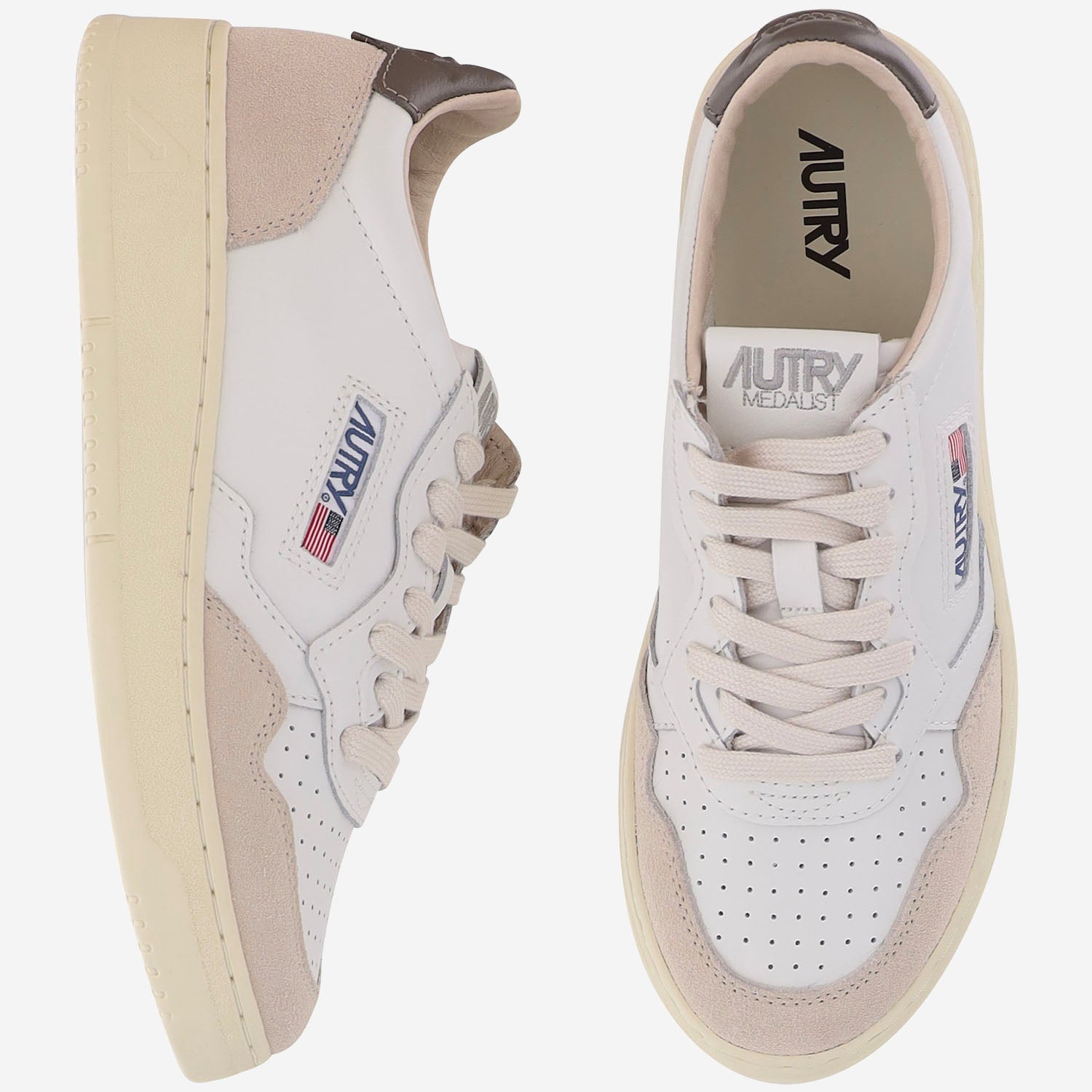 SNEAKERS MEDALIST LOW AULWLS01 LEATSUEDEWHTMOREL AUTRY 