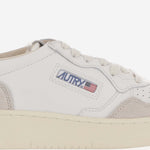 SNEAKERS MEDALIST LOW IN PELLE AULWLS16 LEATSUEDEWHTLION AUTRY 