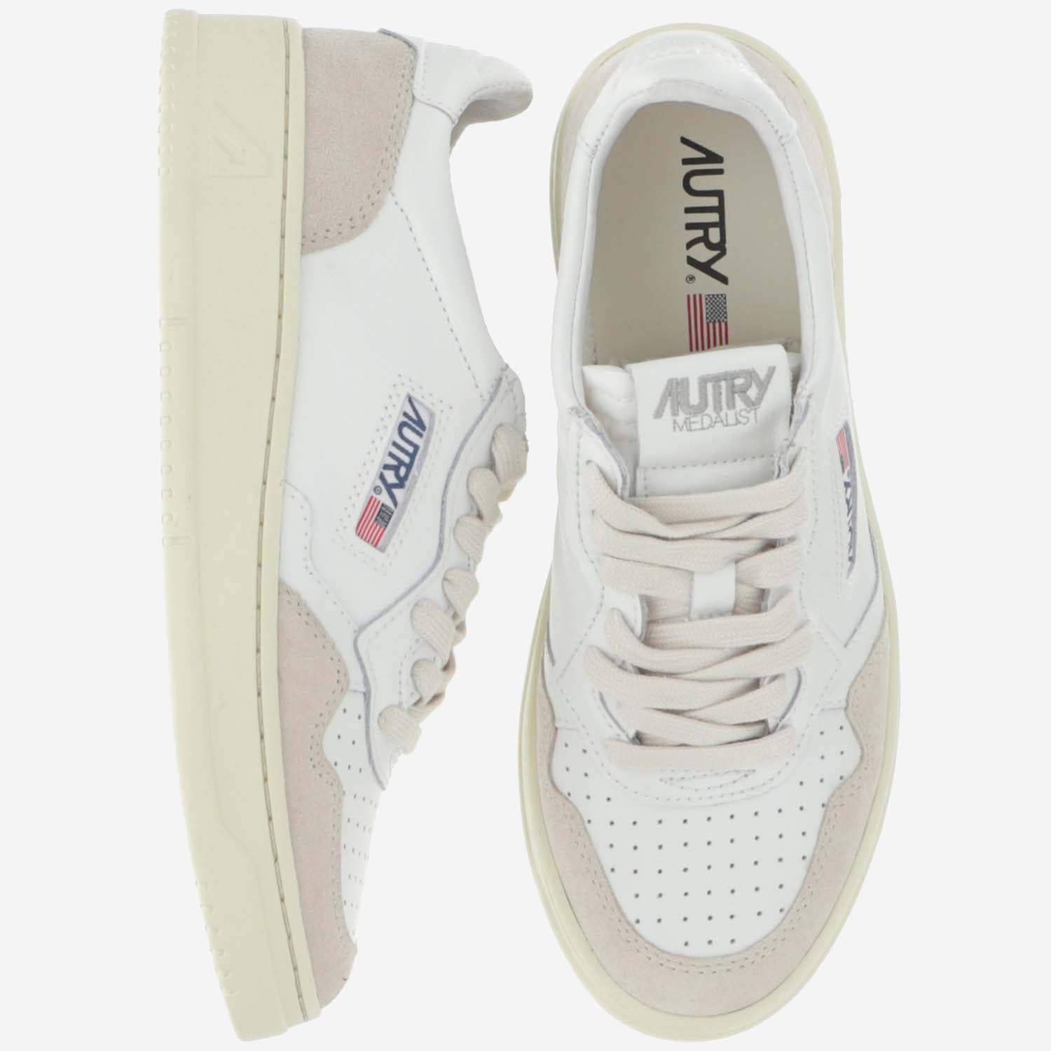 SNEAKERS MEDALIST LOW AULWLS33 LEATSUEDE WHITE AUTRY 