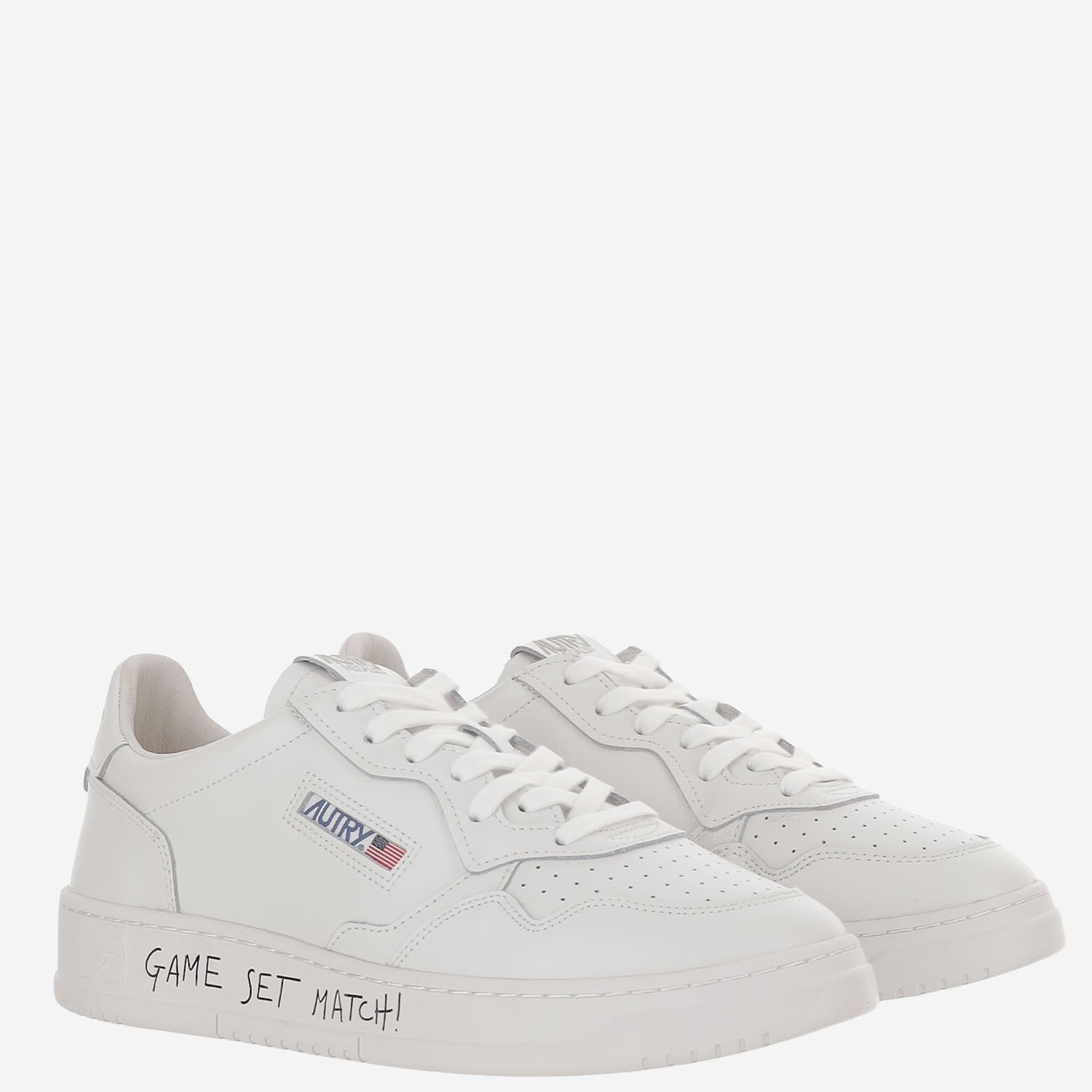 SNEAKERS MEDALIST LOW IN PELLE AULWML08 MATCHLEATWHT AUTRY 