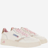 SNEAKERS MEDALIST LOW IN PELLE CON DETTAGLIO ANIMALIER AULWNZ01 ELESUEDEWHTLEOPRINT AUTRY 