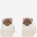 SNEAKERS MEDALIST LOW IN PELLE CON DETTAGLIO ANIMALIER AULWNZ01 ELESUEDEWHTLEOPRINT AUTRY 