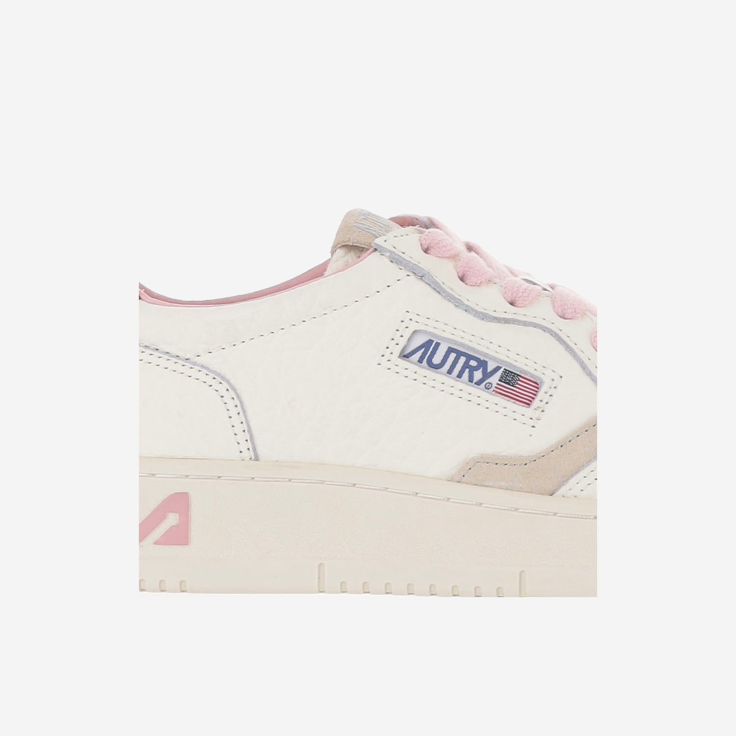 SNEAKERS MEDALIST LOW IN PELLE CON DETTAGLIO ANIMALIER AULWNZ01 ELESUEDEWHTLEOPRINT AUTRY 