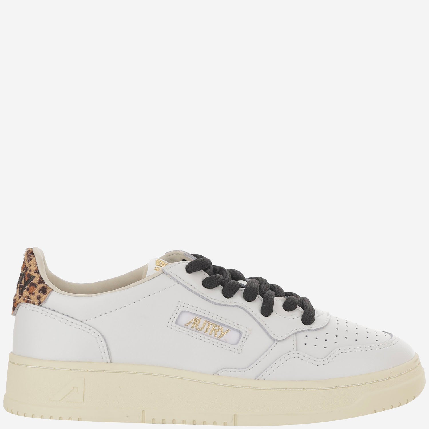 SNEAKERS MEDALIST LOW IN PELLE AULWOC02 LEAPOLACE WHITELEOPARD AUTRY 