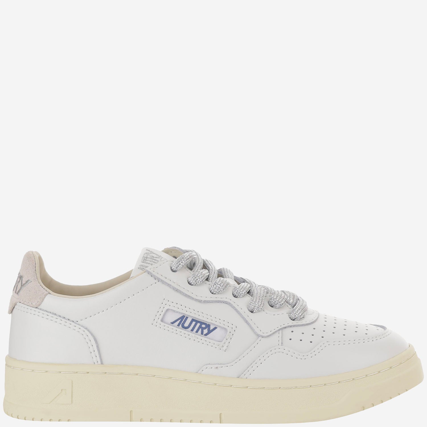 SNEAKERS MEDALIST LOW IN PELLE AULWSW03 LEATSWOLLWHTSILVER AUTRY 