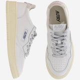 SNEAKERS MEDALIST LOW IN PELLE AULWSW03 LEATSWOLLWHTSILVER AUTRY 