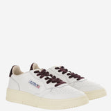 SNEAKERS MEDALIST LOW IN PELLE AULWVZ01 LEAVELVLOGO WHTFIG AUTRY 