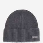 BEANIE IN LANA CON LOGO BEPU151D MELANGE AUTRY 