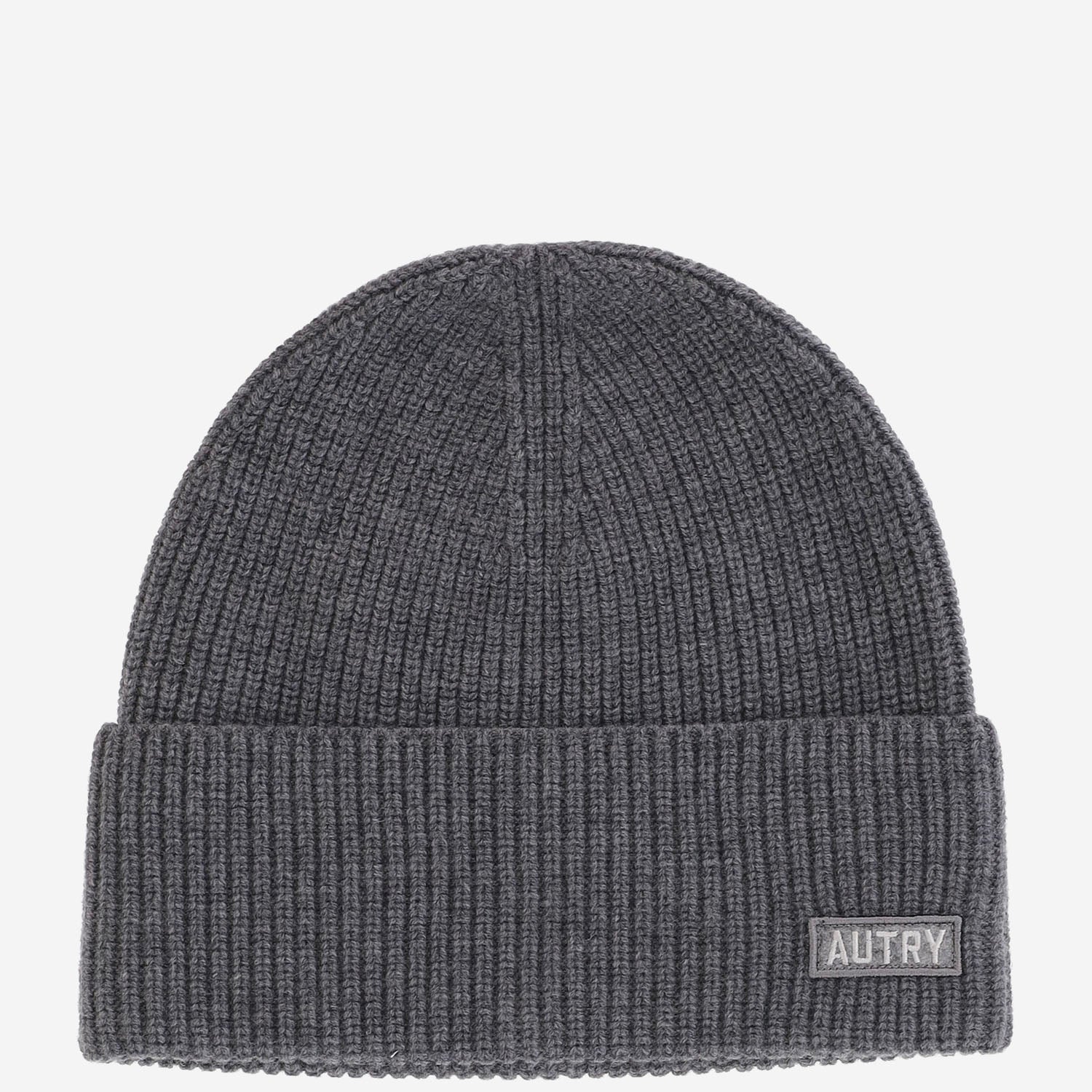 BEANIE IN LANA CON LOGO BEPU151D MELANGE AUTRY 