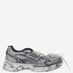 SNEAKERS SUPER VINTAGE IN PELLE E TESSUTO HVLMJB05 SUEMESHBLKSILV AUTRY 