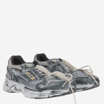 SNEAKERS SUPER VINTAGE IN PELLE E TESSUTO HVLMJB05 SUEMESHBLKSILV AUTRY 