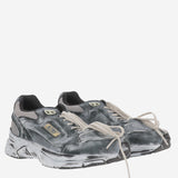 SNEAKERS SUPER VINTAGE IN PELLE E TESSUTO HVLMJB05 SUEMESHBLKSILV AUTRY 
