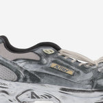 SNEAKERS SUPER VINTAGE IN PELLE E TESSUTO HVLMJB05 SUEMESHBLKSILV AUTRY 