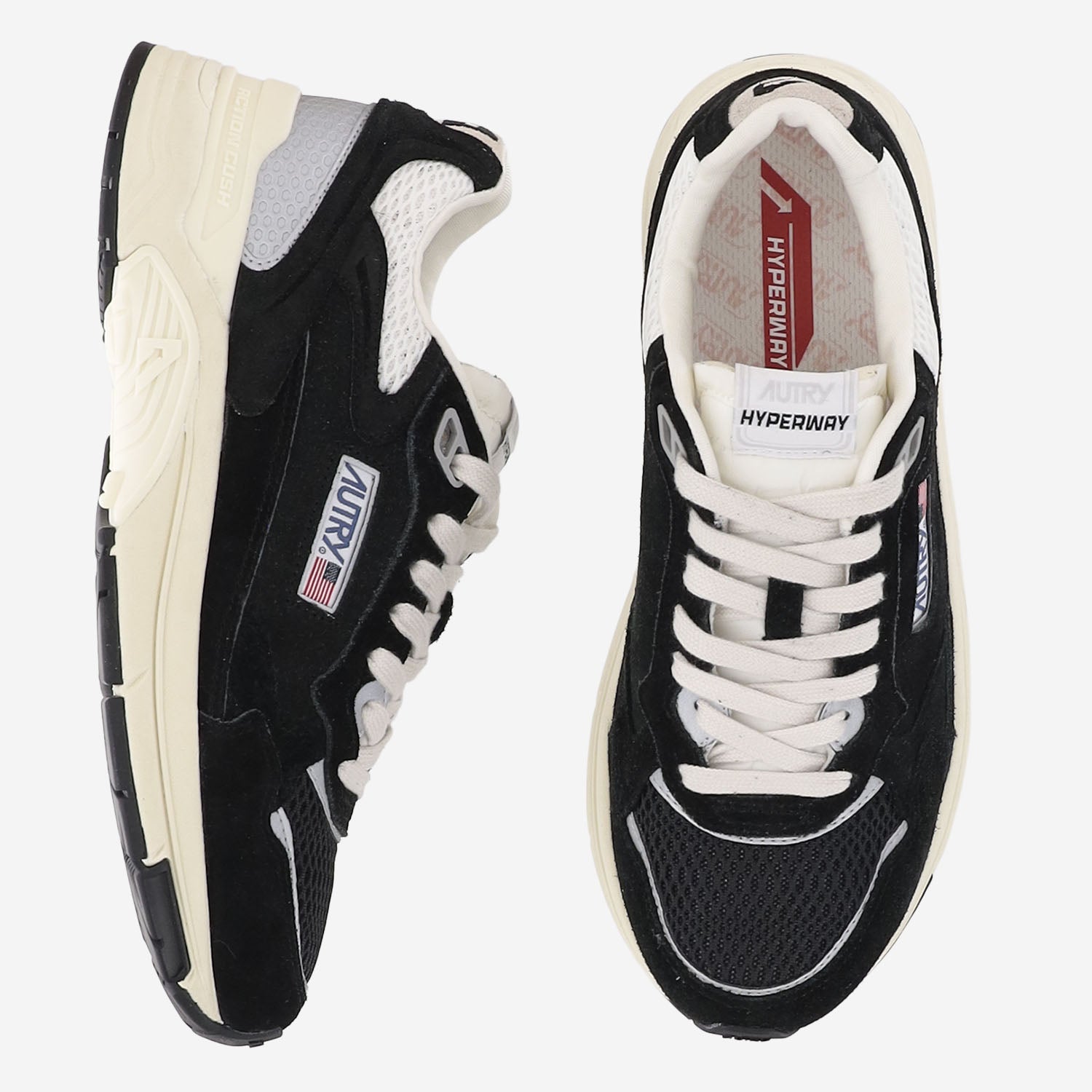 SNEAKERS HYPERWAY HYLMUM23 SUEDEMESHBLACKSILV AUTRY 