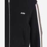 FELPA IN MISTO VISCOSA CON ZIP E BANDE LATERALI JAPW028L LAVAGNA AUTRY 