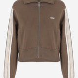 FELPA IN MISTO VISCOSA CON ZIP E BANDE LATERALI JAPW028Q OXIDE AUTRY 