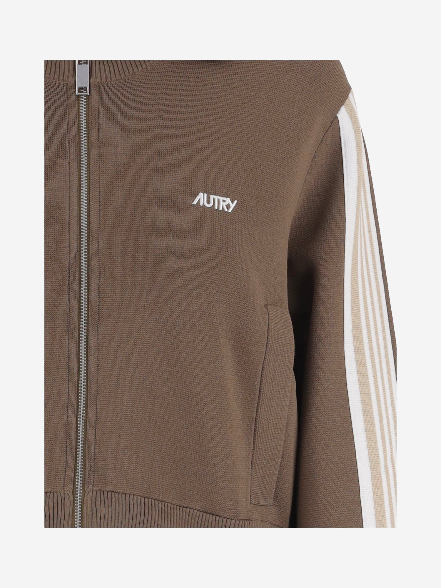FELPA IN MISTO VISCOSA CON ZIP E BANDE LATERALI JAPW028Q OXIDE AUTRY 