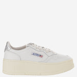 SNEAKERS MEDALIST PLATFORM LOW IN PELLE PTLWLL05 LEATWHTSILVER AUTRY 