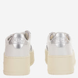 SNEAKERS MEDALIST PLATFORM LOW IN PELLE PTLWLL05 LEATWHTSILVER AUTRY 