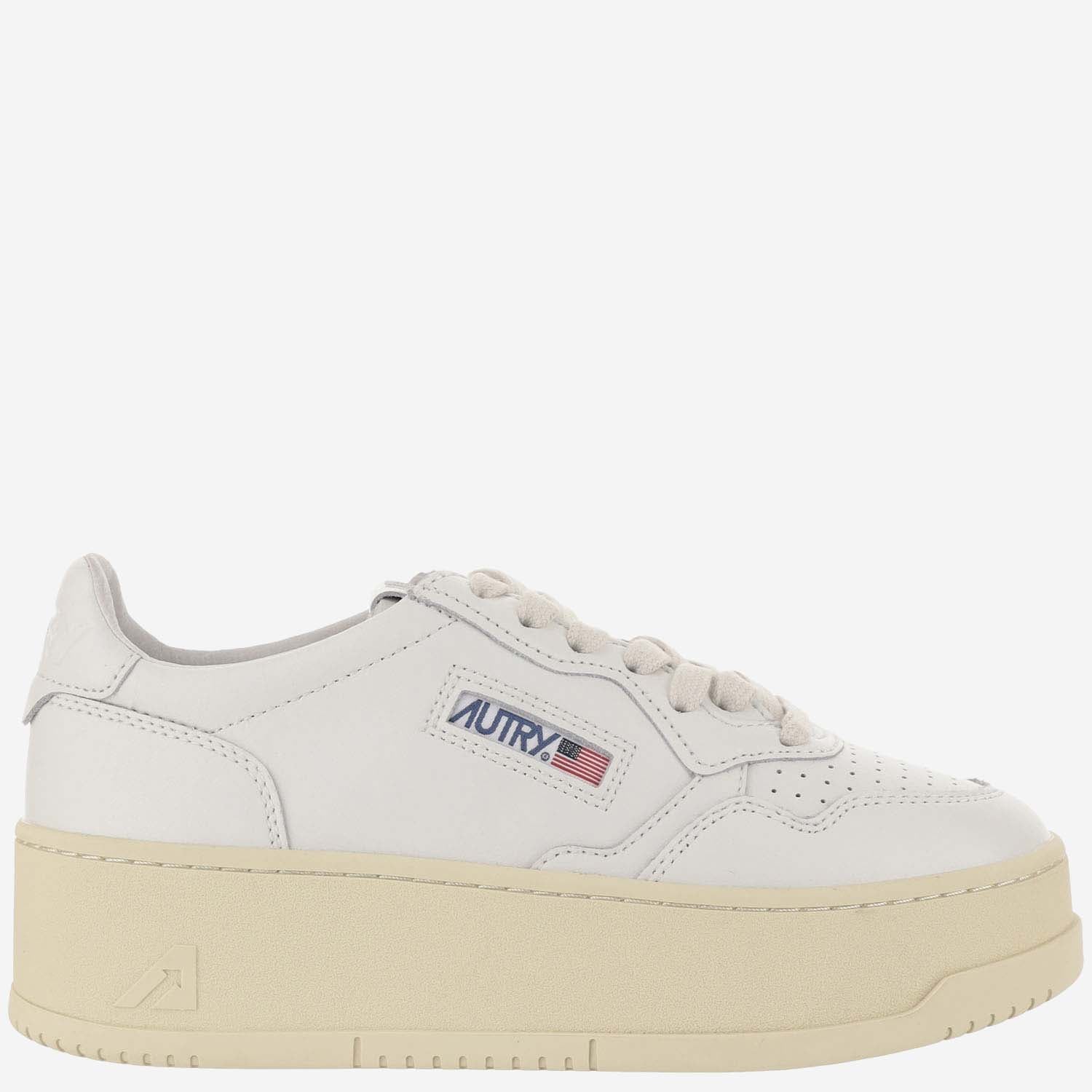 SNEAKERS MEDALIST PLATFORM LOW IN PELLE PTLWLL15 LEATWHT AUTRY 
