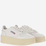 SNEAKERS MEDALIST PLATFORM LOW IN PELLE PTLWLL15 LEATWHT AUTRY 