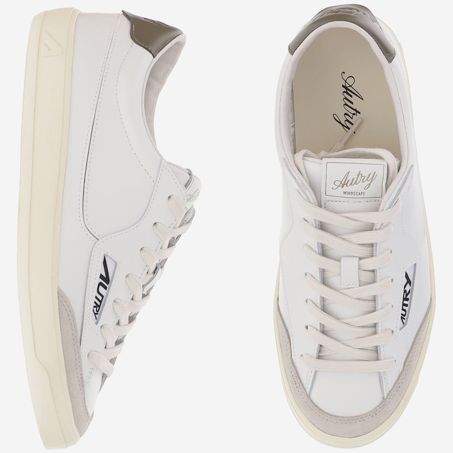 SNEAKERS WINDSCAPE LOW SCLMUK10 LEATSUEWHTCHOCOLATE AUTRY 
