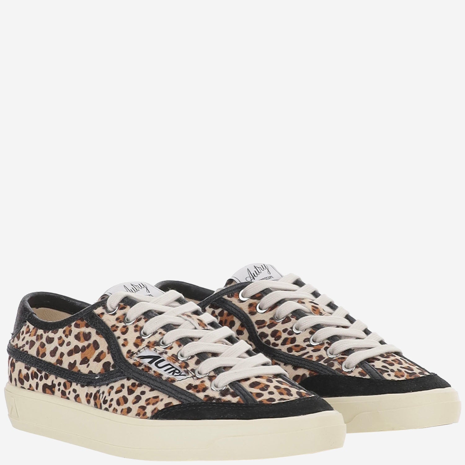 SNEAKERS WINDSCAPE LOW IN CAVALLINO CON MOTIVO ANIMALIER SCLWJL01 PONYCRACKLEOBLK AUTRY 