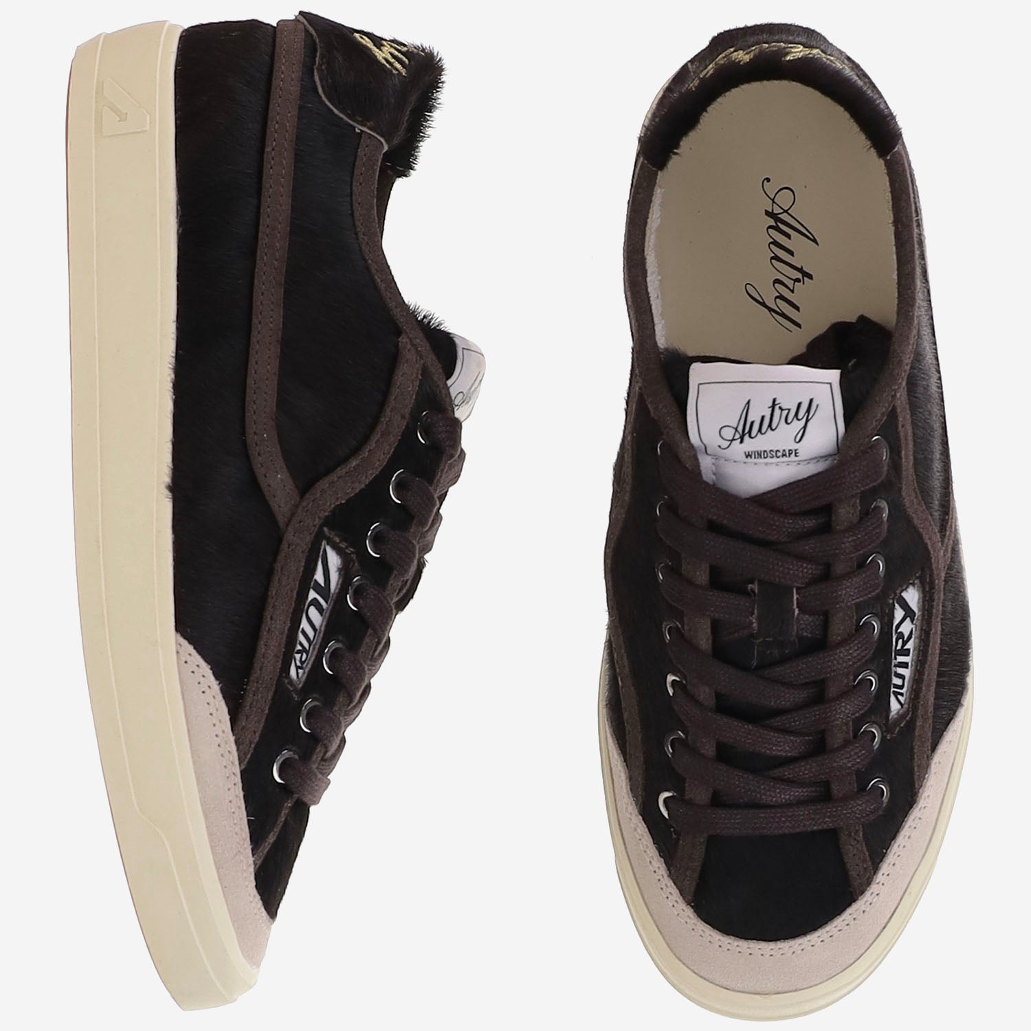 SNEAKERS WINDSCAPE LOW IN CAVALLINO SCLWJP04 PONYSUEBROWN AUTRY 