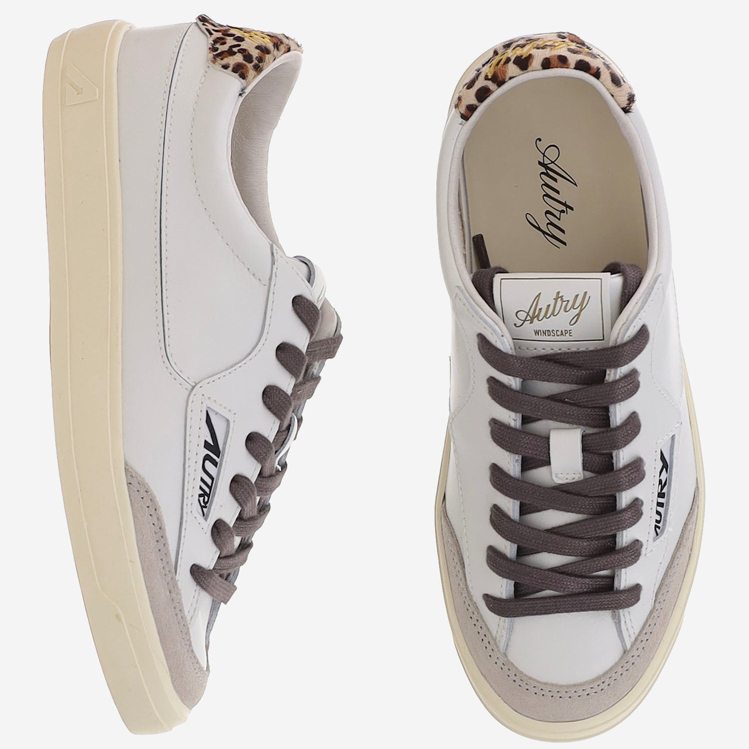 SNEAKERS WINDSCAPE LOW SCLWJU04 LEATPONYWHTLEOPRINT AUTRY 