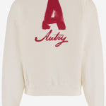 FELPA HERITAGE IN COTONE CON LOGO SWPX114A ALABASTER AUTRY 