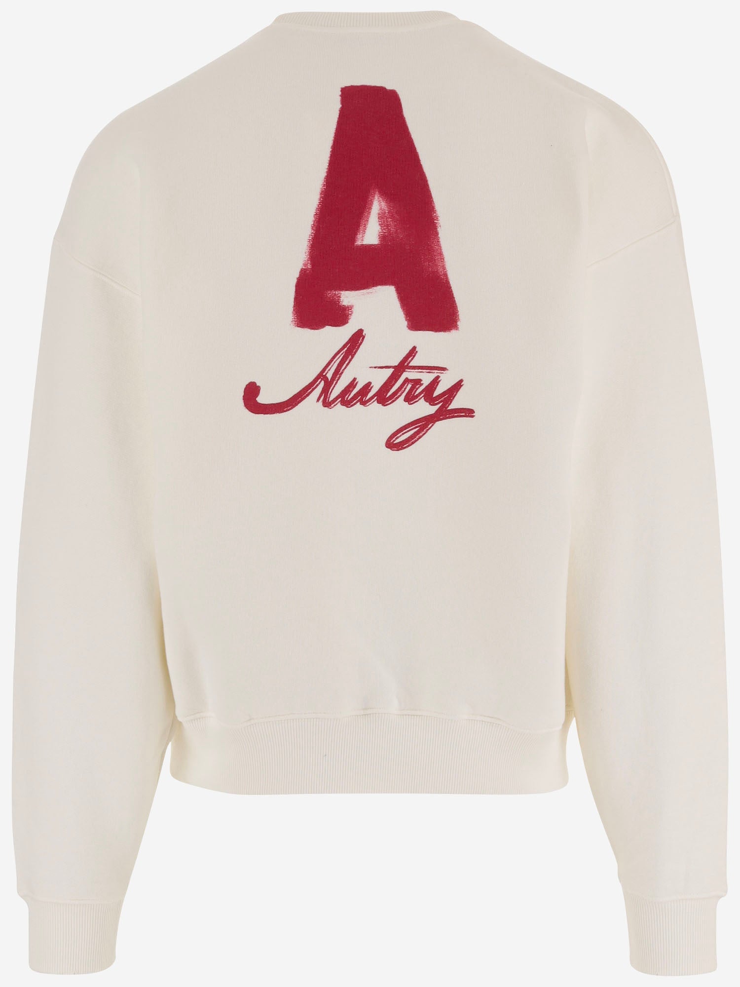 FELPA HERITAGE IN COTONE CON LOGO SWPX114A ALABASTER AUTRY 