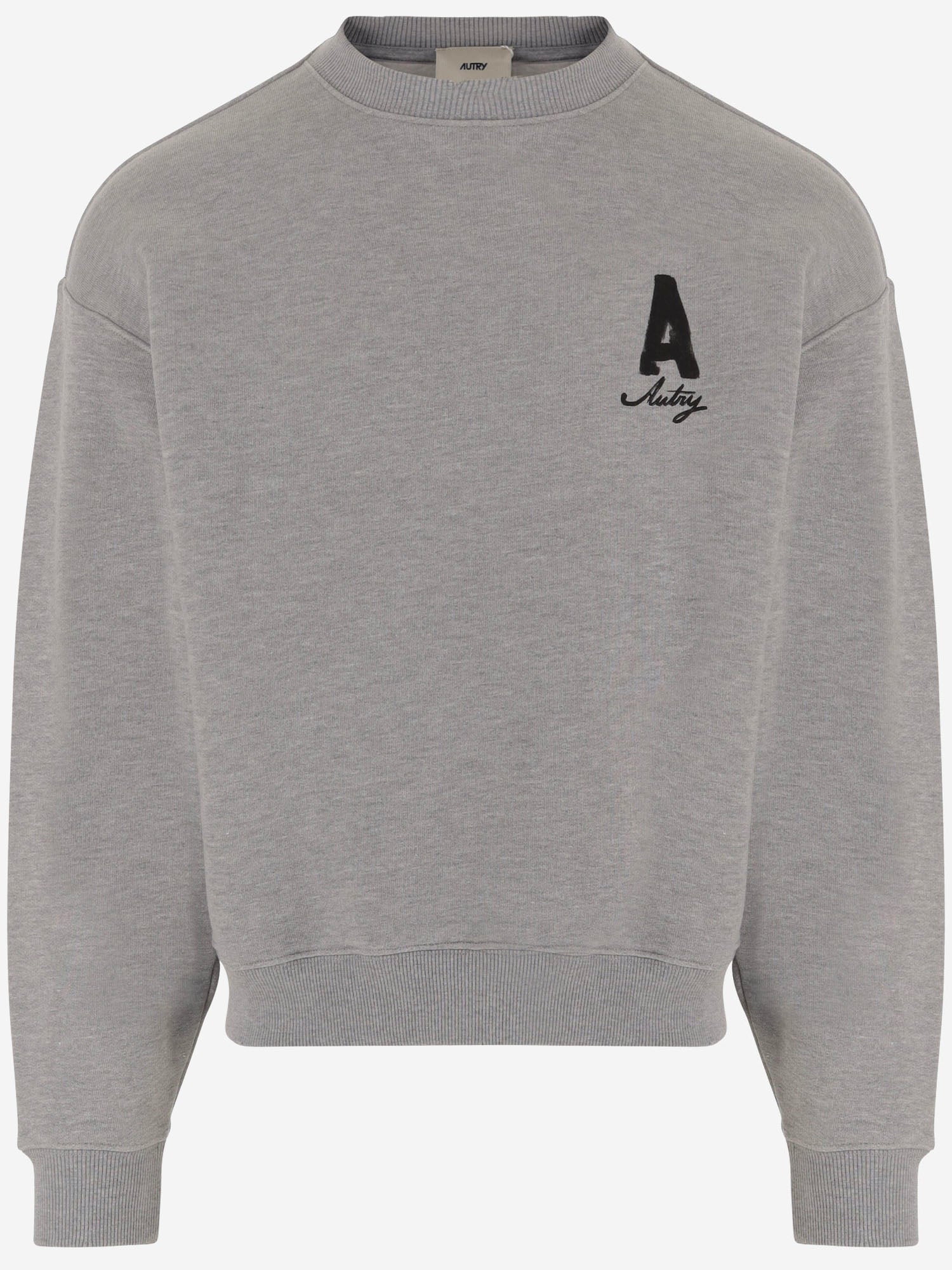 FELPA IN COTONE CON LOGO SWPX114D DARKMELANGE AUTRY 