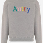 FELPA IN COTONE CON RICAMO LOGO SWPX120D MELANGE AUTRY 
