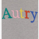 FELPA IN COTONE CON RICAMO LOGO SWPX120D MELANGE AUTRY 