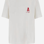 T-SHIRT IN COTONE CON STAMPA LOGO TSPX109A ALABASTER AUTRY 