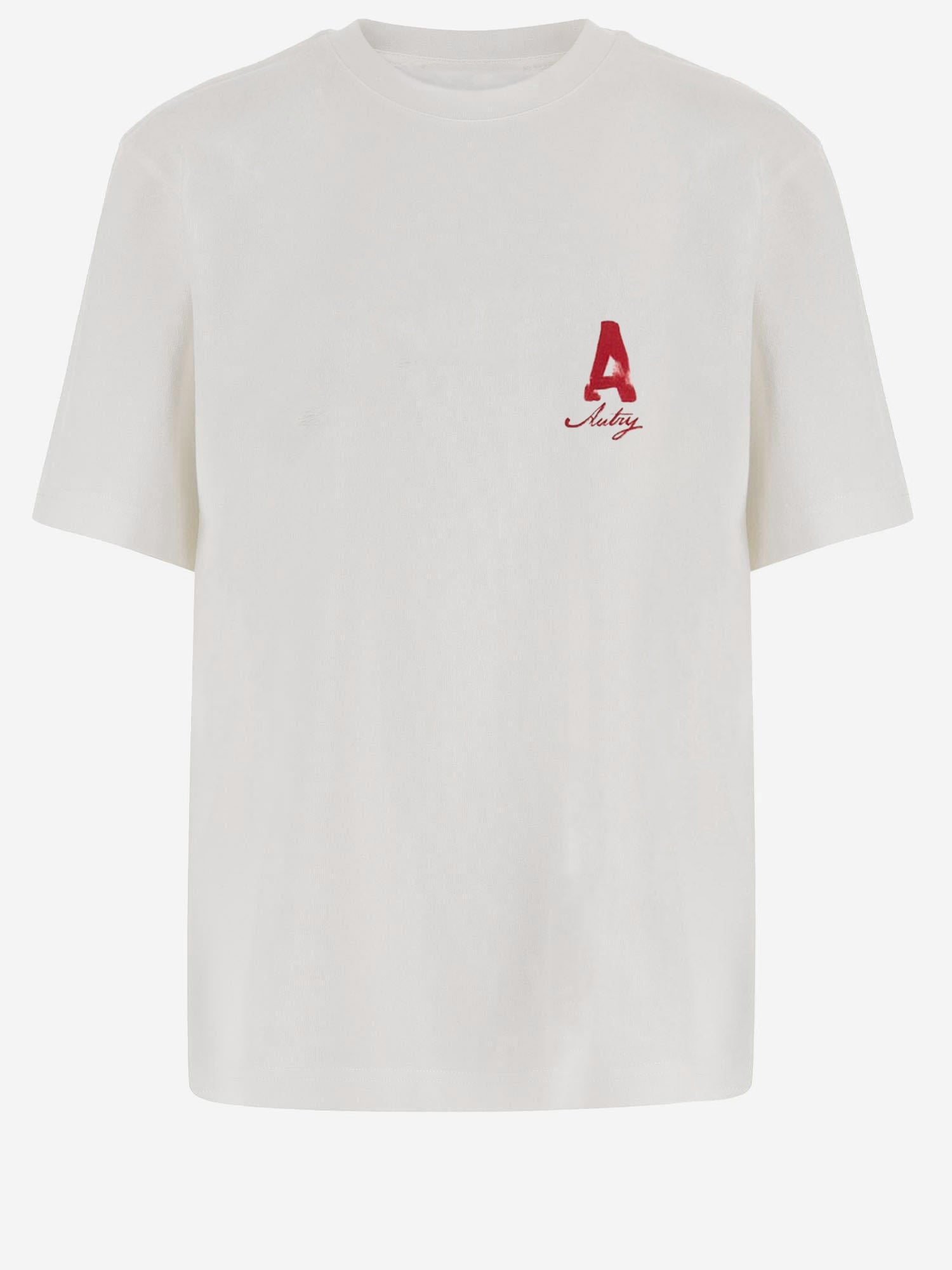 T-SHIRT IN COTONE CON STAMPA LOGO TSPX109A ALABASTER AUTRY 