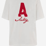 T-SHIRT IN COTONE CON STAMPA LOGO TSPX109A ALABASTER AUTRY 